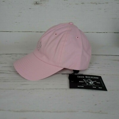 New True Religion Pink Baseball Cap Hat Crystal Horseshoe  display picture 3