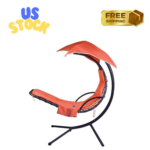 Outdoor Hanging Lounge Chair Replacement Cushion Cover and Umbrella