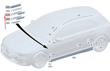 MB GLA H247 AMG Emblem f&uuml;r vorderen Kotfl&uuml;gel rechts A2478175000 Originalteil