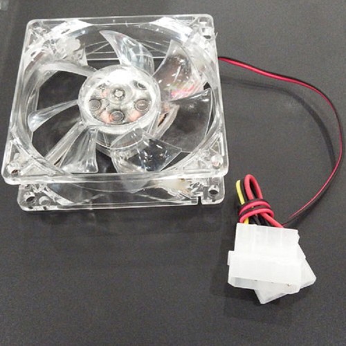 Ventilador de refrigeración con LED para computadora PC transparente EE. UU. 2-4 80 mm - azul - Imagen 17 de 18