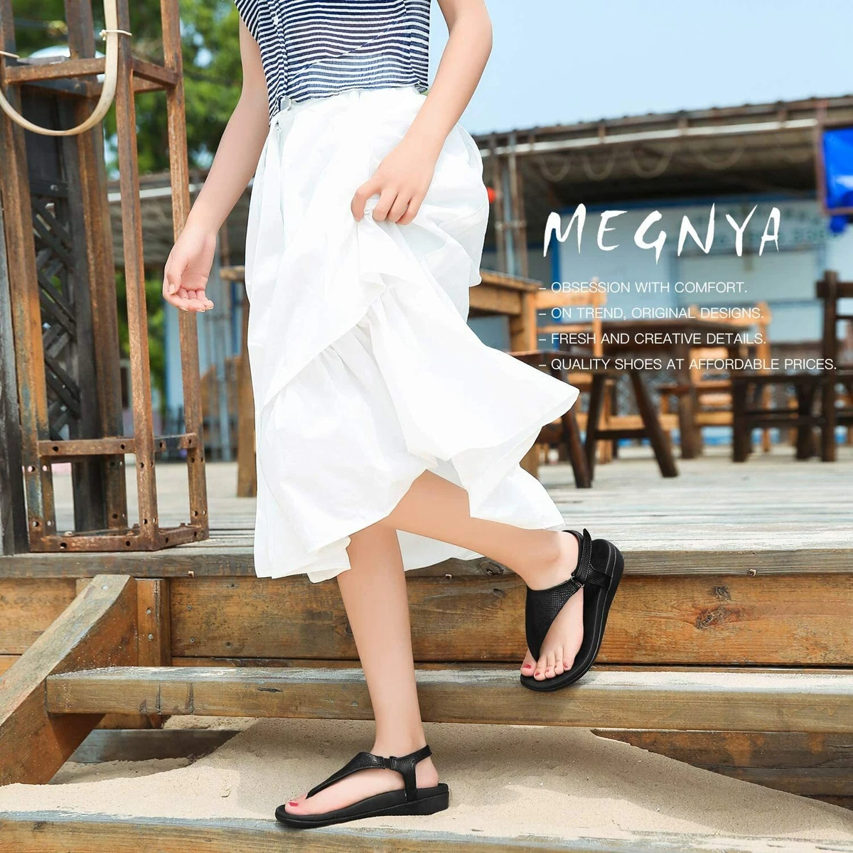 Megnya flip flops sales