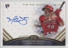 2018 Topps Tier One Tier One Talent Auto 92/275 Harrison Bader #TTA-HB Auto 1er