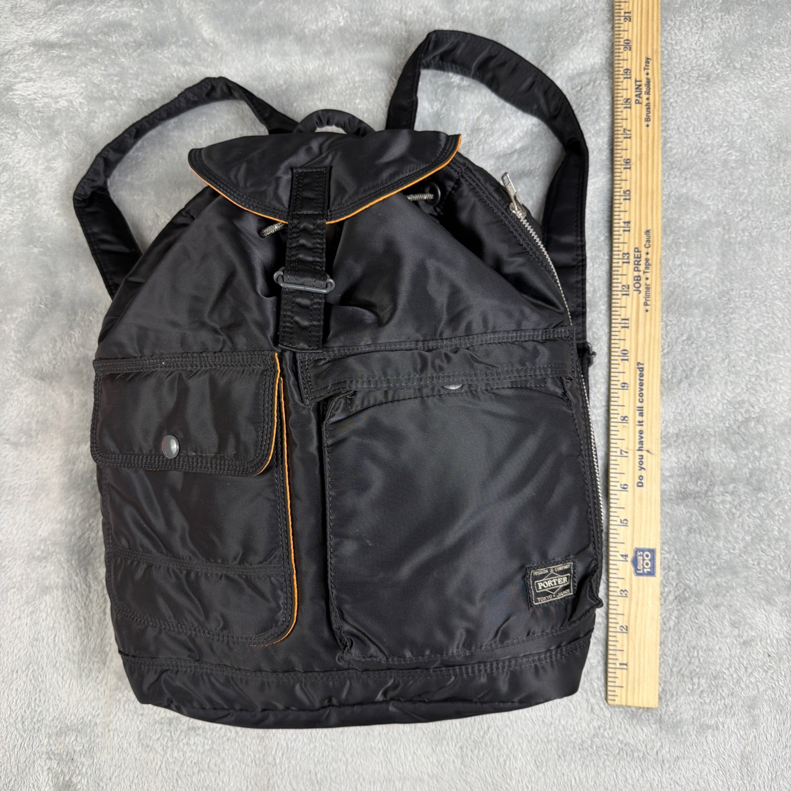 PORTER Tanker Black Drawstring Backpack Yoshida J… - image 2
