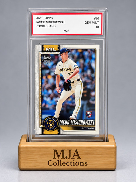 2026 Topps Series 1 Jacob Misiorowski #10 RC Rookie Graded 10 Gem Mint Brewers