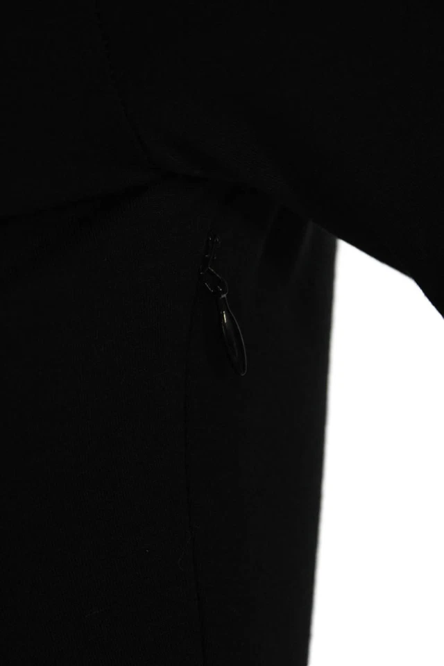 DKNY Womens Textured Long Sleeve Round Neck Polka Dot Dress Black Size 0 - Image 4 of 4