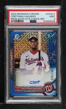 2022 Bowman Chrome HTA Choice Refractor Cristhian Vaquero PSA 9 MINT Auto 02le
