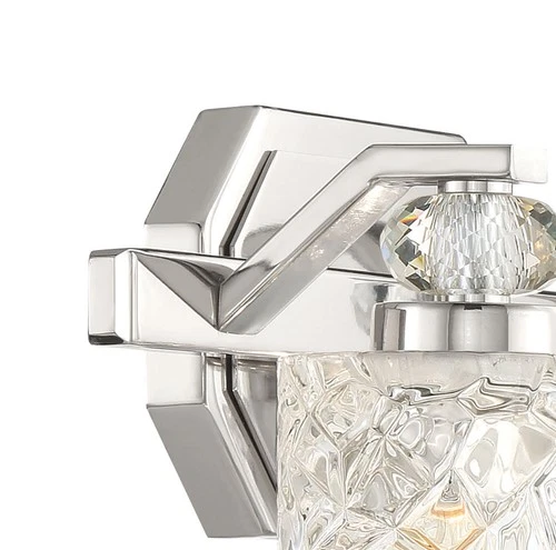 Minka Lavery 2612 Crystal Kay 2 Light 16"W Vanity Light - Chrome - Picture 3 of 4