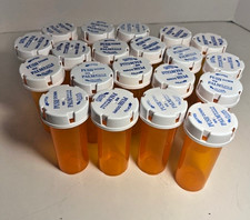 Lot Of 20 Empty Plastic 3.25 " Pill RX Bottles Medicine Crafting Storage Hobby