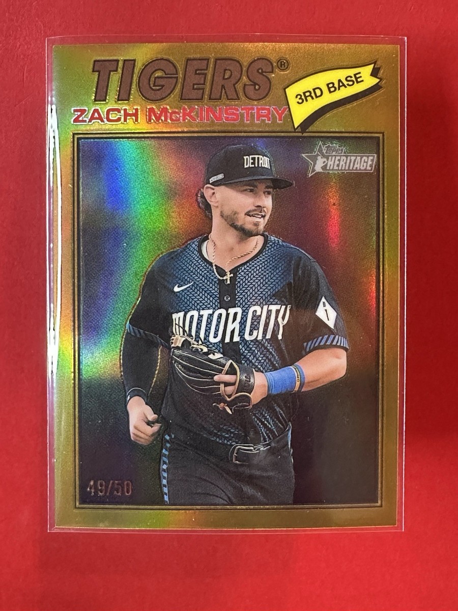 Zach McKinstry 2026 Topps Heritage #398 Gold Refractor # /50