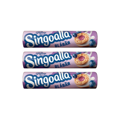 3x Singoalla Blueberry Cookies 190g Göteborgs Swedish Biscuit Vegan Ohne Palmöl