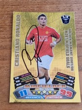 Christian Ronaldo Hand Signed Golden Topps Match Attax Card
