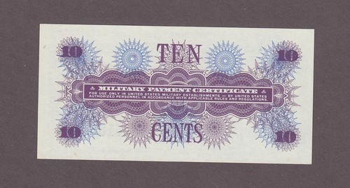 US MPC Military Payment Certificate 10 Cents Note Series 661 Choice UNC - Picture 2 of 2