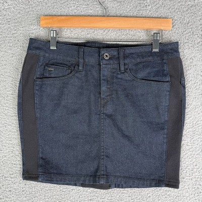 G Star Raw Denim Skirt Women s Size 29 Dark Wash Mini Motac Slim