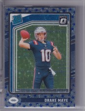 2024 Donruss Optic Drake Maye Rated Rookie Blue Stars Prizm SSP Star RC