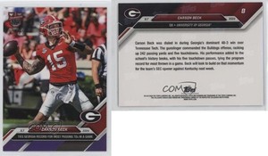 2024 Bowman U Now Purple /25 Carson Beck #8