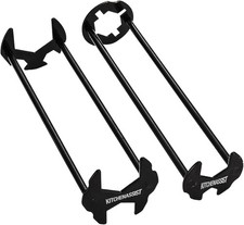 2pcs Basin Wrench Multifunctional Sink Wrench 7 Sizes Faucet Tool Four-jaw He...