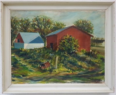 No: 4 oil painting artwork 1962 year painting oil painting city landscape