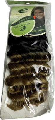 Emotion Classic Human Hair Deep Wave 10 In Weave T1B/27 Black Blonde New KC