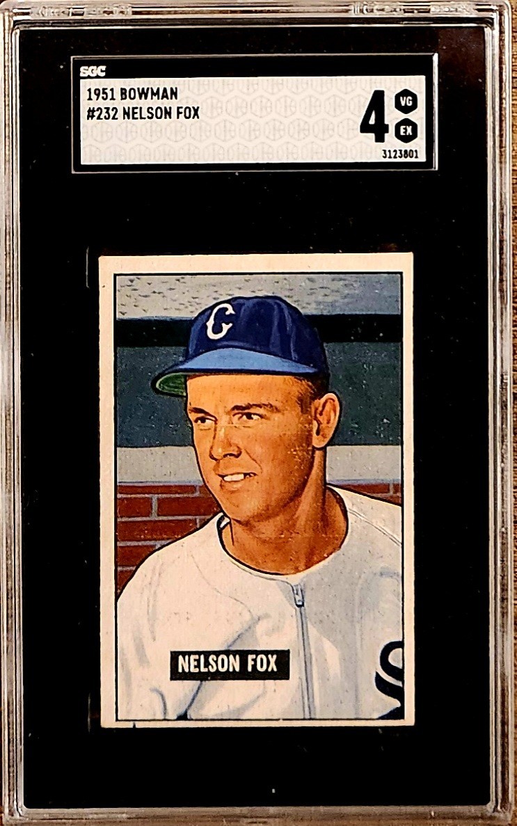 1951 Bowman #232 Nellie Fox RC SGC 4 White Sox Rookie HOF