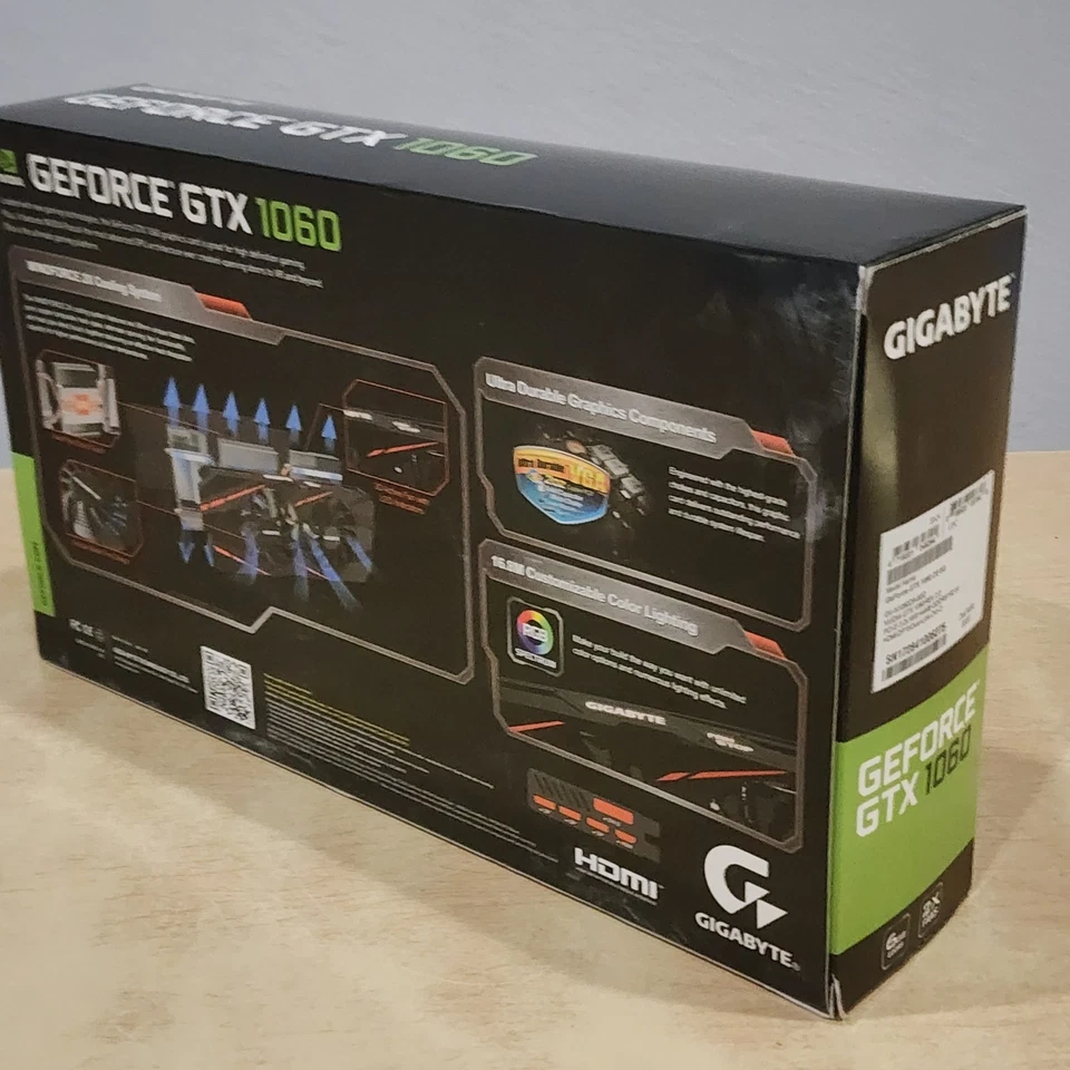 Gigabyte GeForce GTX 1060 6GB Graphics Card - Used, With Box - Image 2 of 4