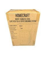 NEW Homecraft  3 Quart Iced Tea And Coffee Maker Brewer - White