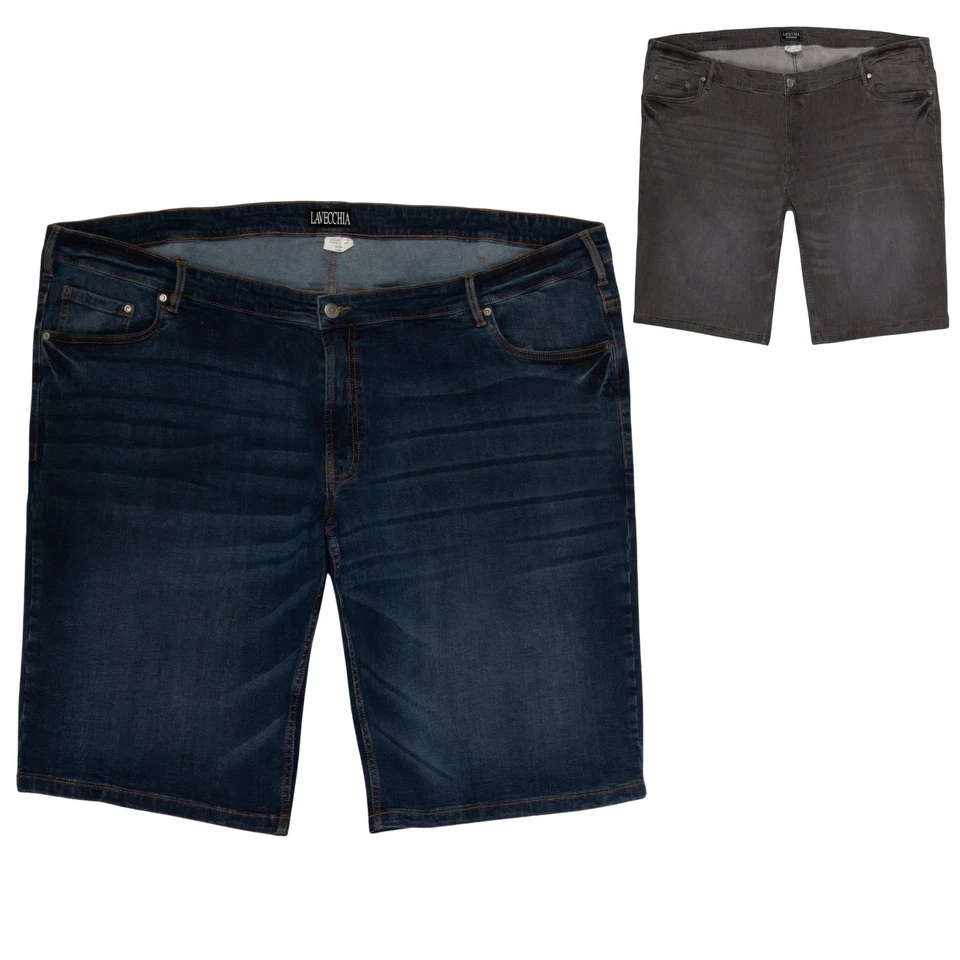 Lavecchia Übergrößen Jeans Shorts Herren Jeansshorets kurze Hose Bermuda - Bild 1 von 1