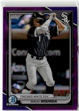2024 Bowman Chrome Prospects Purple Shimmer Ref BCP-188 Rikuu Nishida /250