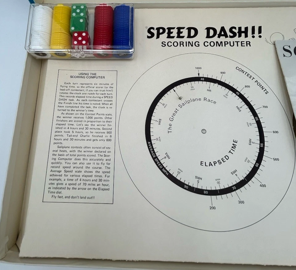 Speed Dash The Great Sailplane Race Game 1967 The Soaring Society of America VTG - Image 3 of 4