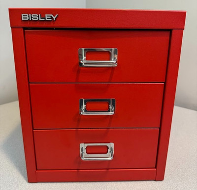 NEW!  Bisley 3 Drawer MultiDrawer - Cardinal Red  **REDUCED PRICE**
