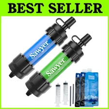 Portable Water Filter Kit with Pouches & Straws