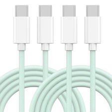 iPhone 16 MFi 60W USB-C Fast Charging Cable 2-Pack 6ft Braided Type-C Cord