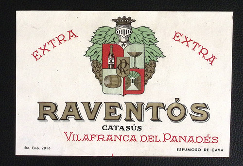 Raventos Catasús Vilafranca del Panades Espumoso de Cava Vintage Label