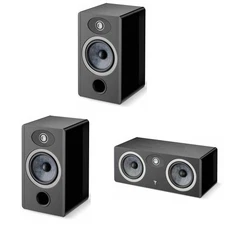 Focal Vestia N1 Bookshelves (Black) Pair And Focal Vestia Center Channel