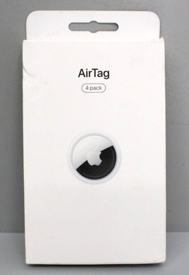 Apple AirTag 4er Pack NFC-Tag Bluetooth Tracker in Weiß & Silber - Neu