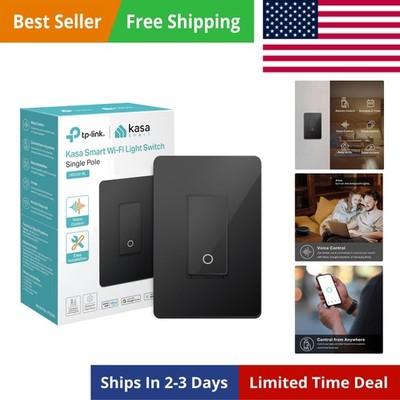 Light Switch , Single Pole,Neutral Wire Required, 2.4GHz Wi-Fi Light Switch C...