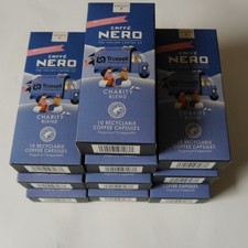 10x Caffe Nero 10 Coffee Capsules Pods (100 total) Strength 7 Charity Blend  #J