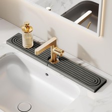 23.6 Inch Stone Faucet Mat for Kitchen Sink Splash Guard, Diatomite Sink