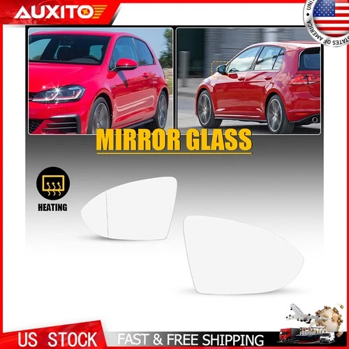 For VW Golf MK7 MK7 5 2013 to 2018 Right Left Side Mirror Glass Heated Convex