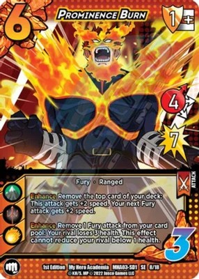 1X-Prominence Burn - 1st Edition-MHA03F-Heroes Clash - First Edition-Universus
