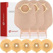 20PCS Two Piece Drainable Colostomy Bags  10PCS Convex Barriers 45mm Max