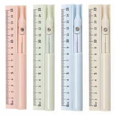 Three-in-One Compass Pencil and Ruler Set Drawing Tool Set 15cm Straight Ruler