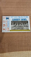 Vintage 1986 28th Annual Liberty Bowl Ticket Stub.