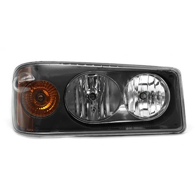Black Headlights Assembly Compatible With Mack Granite GU713 Bulbs  Passenger Si