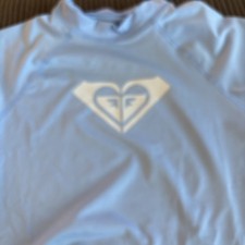 Roxy Girls 14XL Rash Guard Ls Blue Whole Hearted
