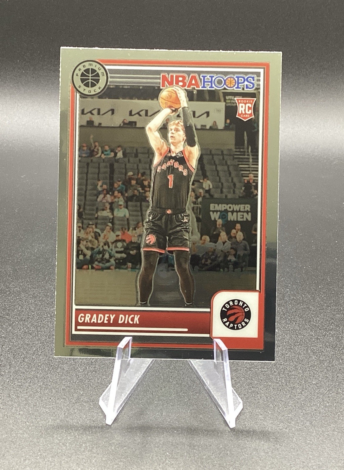 2023-24 Panini Hoops Premium Stock GRADEY DICK Rookie RC Toronto Raptors #251