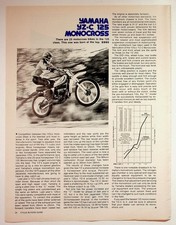 Yamaha YZ-C 125 Monocross Vintage 1975 Magazine Ad Original Print