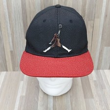 Jumpman Snapback Cap Youth Size Black Red Adjustable Air Jordan Baseball Hat