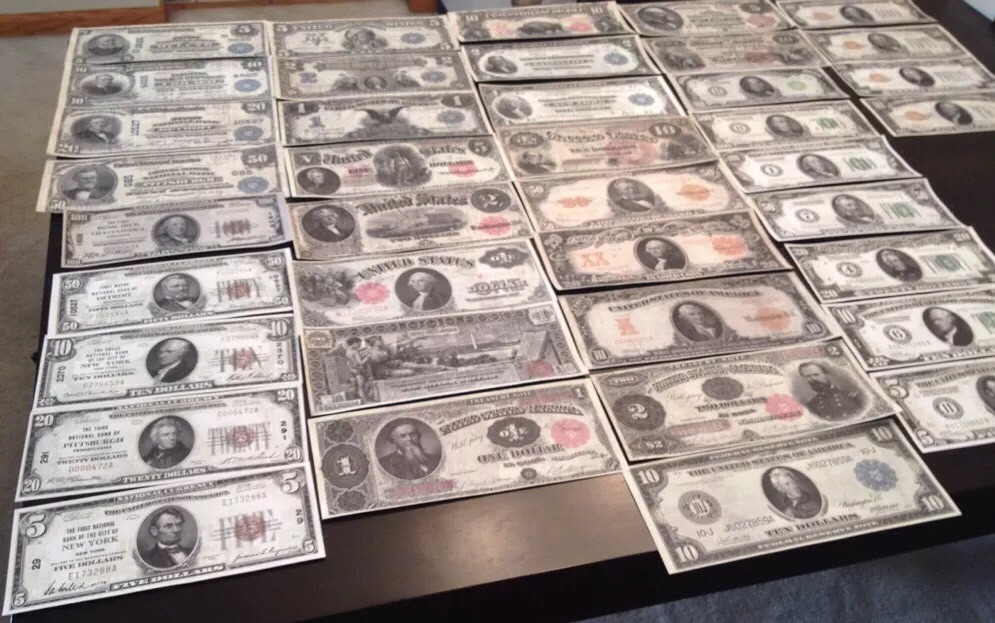Reproduction Collection 1880-1929 United States Paper Money US Banknotes 40 Diff