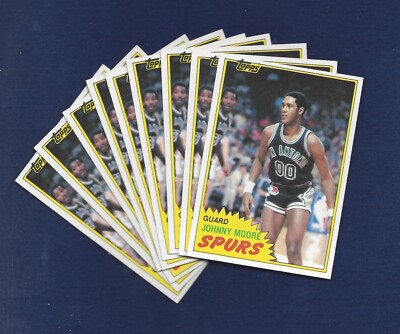 LOT OF NINE 1981 TOPPS #103 JOHNNY MOORE ROOKIE VENDING SHARP .99 SHIPPING