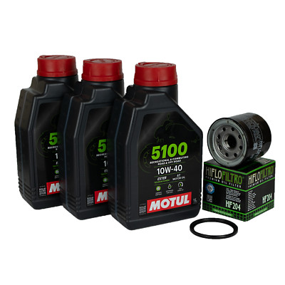 Ölwechselset Öl Hiflo Ölfilter Motul 5100 10w40 Für: Yamaha MT-07 Motoröl HF204
